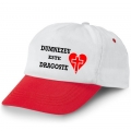 Sapca doua culori(rosu-alb),Dumnezeu este dragoste